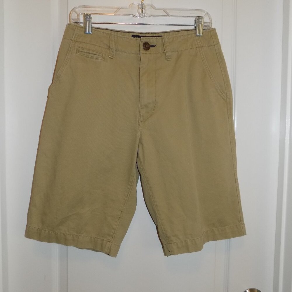 AE AMERICAN EAGLE Longboard Shorts Mens 28 Beige Khaki Cotton Casual Chino Excel